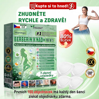 🇨🇿 Oficiální obchod | 💯 PZGONE® Moringa·Berberine×NAD+ 10v1 Náplast (Okamžitý účinek, 7 dní viditelná transformace)✅ Řešení pro: Obezita, ochablá pokožka, diabetes, spánková apnoe, kloubní potíže.