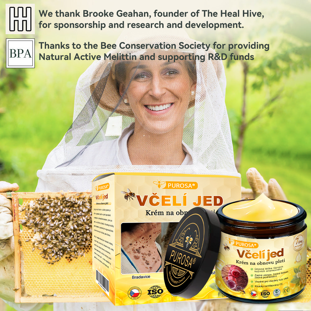 🐝PUROSA® Obnovující krém s včelím jedem｜✅Kompletní řešení pro odolné kožní problémy, jako je stárnutí, ekzém, jizvy a lupénka