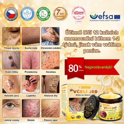 🐝PUROSA® Obnovující krém s včelím jedem｜✅Kompletní řešení pro odolné kožní problémy, jako je stárnutí, ekzém, jizvy a lupénka